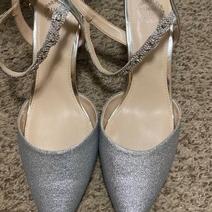 Silver high heels